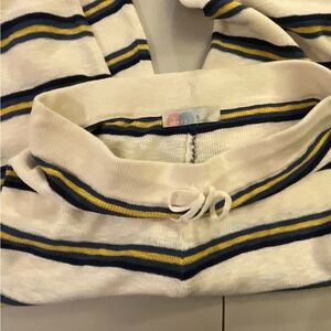 (NWOT) Striped Ribbed Lounge Pants | Drawstring Waist | Cropped